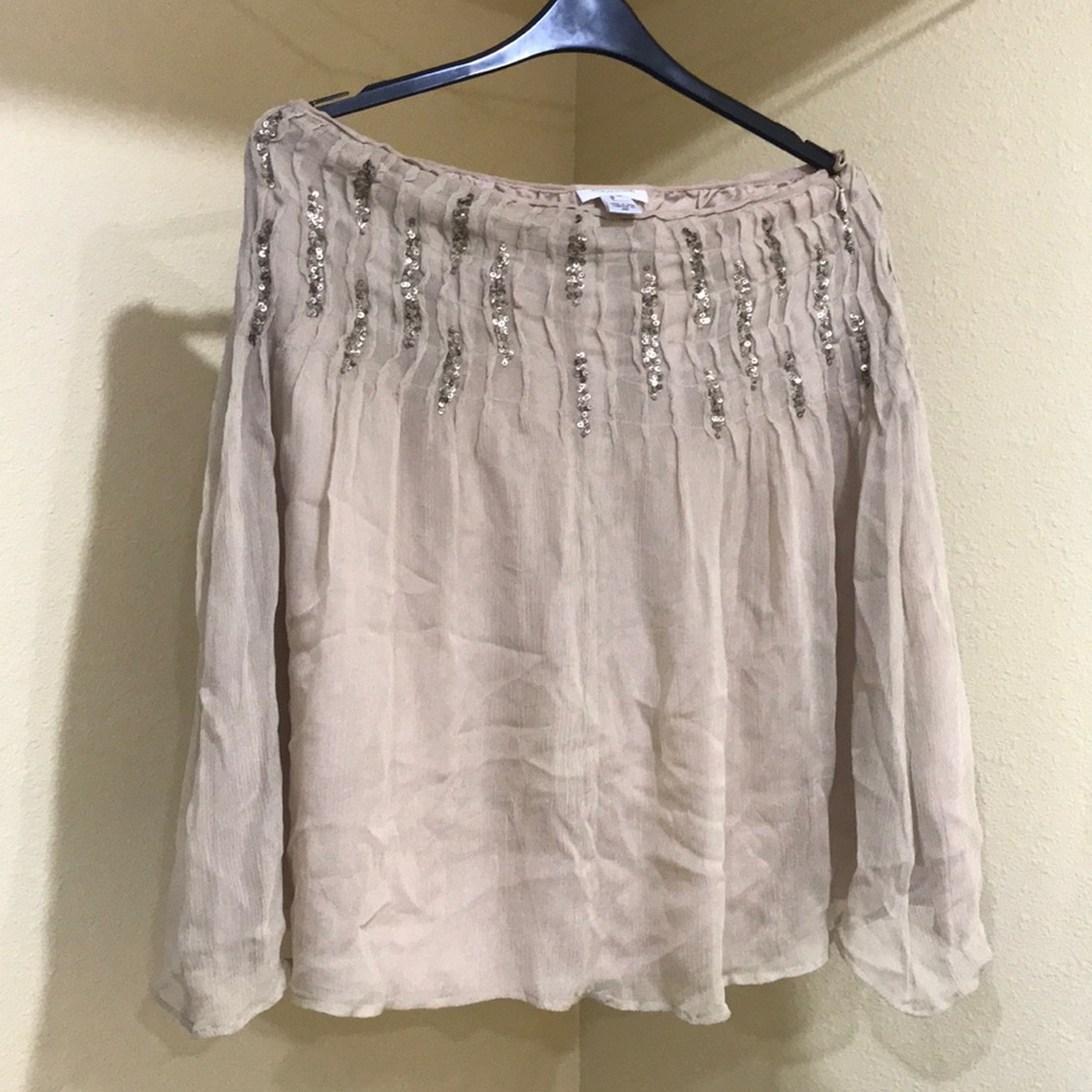 Calvin Klein silk skirt with sequence Size 12